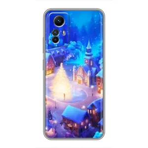 Рождественские Чехлы для Xiaomi Redmi Note 12s (VPrint) (Рождественский город)