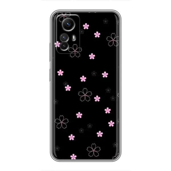 Чохол з принтом «Рожеві квіти на чорному» для Xiaomi Redmi Note 12s Чохол з принтом «Рожеві квіти на чорному» для Xiaomi Redmi Note 12s