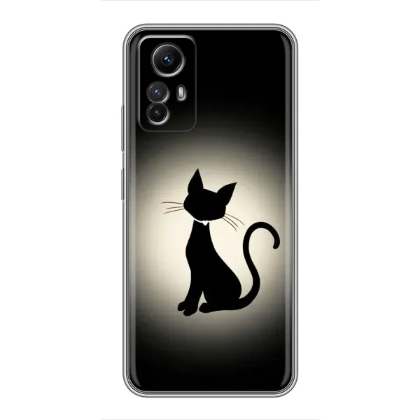 Чохол з принтом «Силует котика» для Xiaomi Redmi Note 12s
