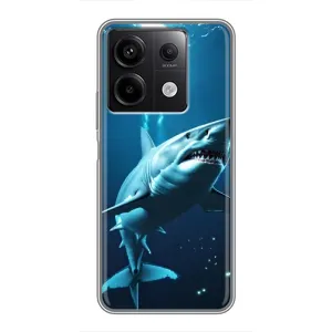 Чохол з картинкою 'Хижаки' для Xiaomi Redmi Note 13 (5G) (Акула під водою)