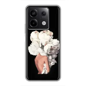 Чехлы (ART) Цветы на Xiaomi Redmi Note 13 (5G) (VPrint) (Белые цветы)