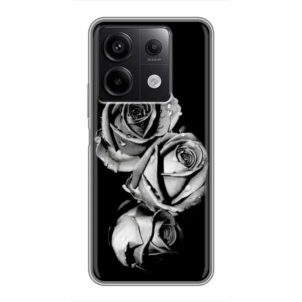 Чехол с принтом «Черная роза» для Xiaomi Redmi Note 13 (5G)