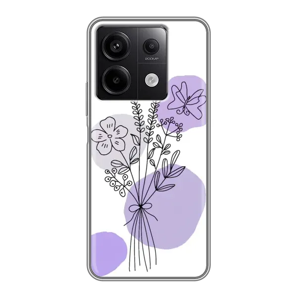 Чехол с принтом «Букет фиолетовая абстракция» для Xiaomi Redmi Note 13 (5G) Чехол с принтом «Букет фиолетовая абстракция» для Xiaomi Redmi Note 13 (5G)