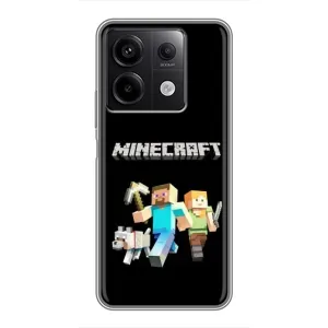 Чехол Майнкрафт на Xiaomi Redmi Note 13 (5G) (AlphaPrint) Minecraft (герои Minecraft)
