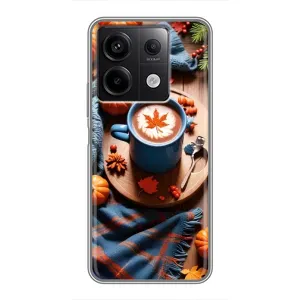 Чохол з принтом «Кава і гарбузики» для Xiaomi Redmi Note 13 (5G)