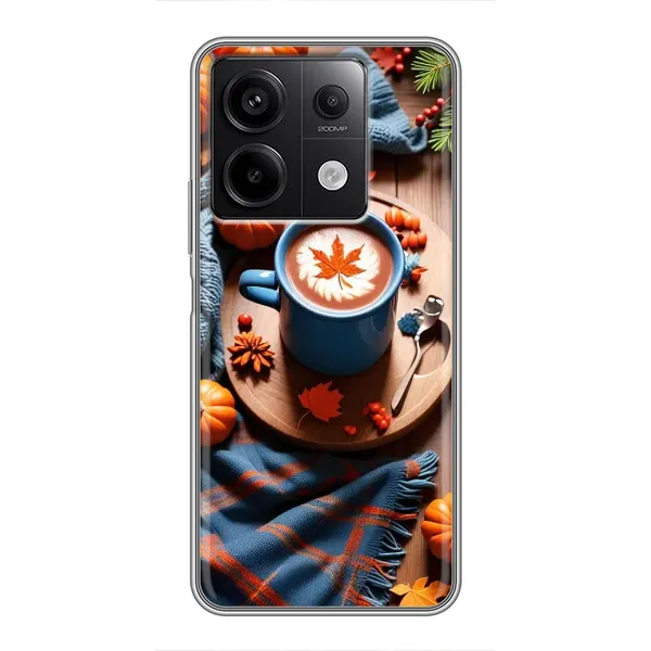 Чохол з принтом «Кава і гарбузики» для Xiaomi Redmi Note 13 (5G)