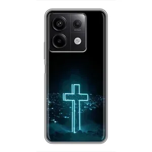Чехол для Xiaomi Redmi Note 13 (5G) (AlphaPrint) - (Христианские) (Крест и город)