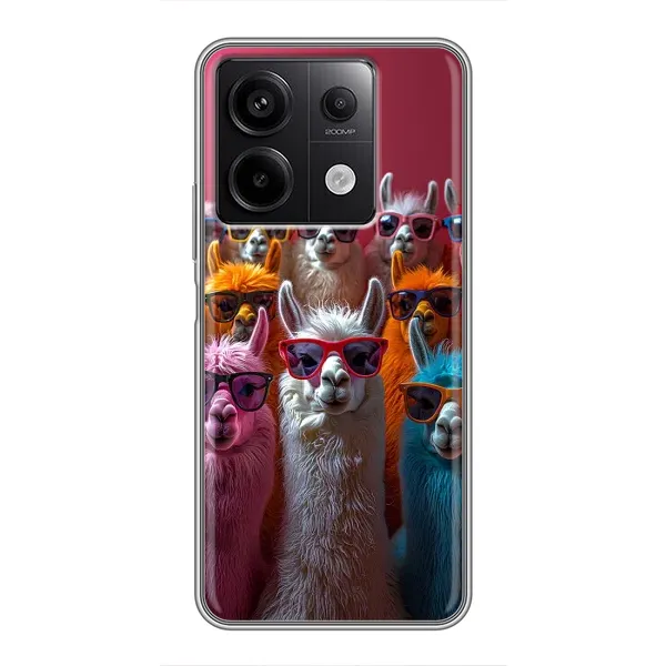 Чохол з принтом «Лами в окулярах» для Xiaomi Redmi Note 13 (5G)