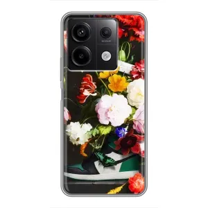 Чохол з принтом «Nike цветы» для Xiaomi Redmi Note 13 (5G)