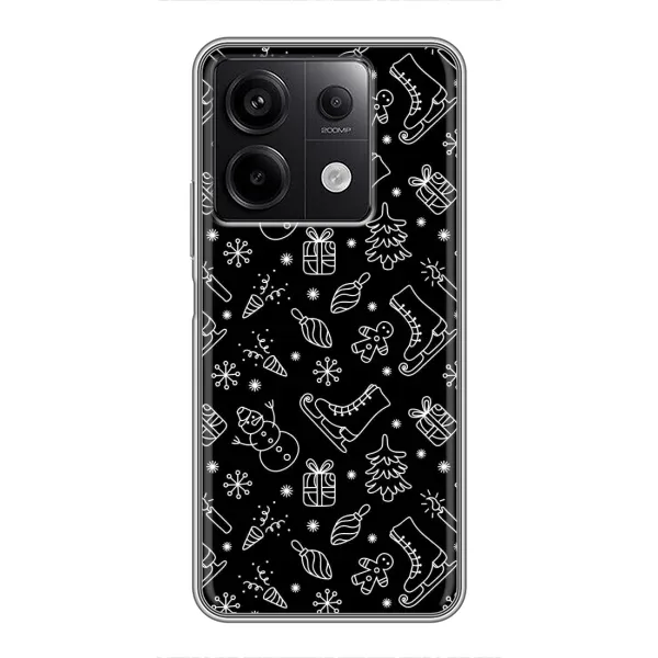 Чехол с принтом «Новогодний фон» для Xiaomi Redmi Note 13 (5G)