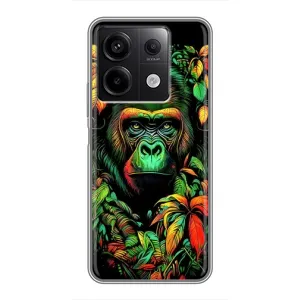 Чохол з Мавпами Xiaomi Redmi Note 13 (5G) - (AlphaPrint) (Мавпа в квітах)