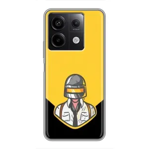 Чехол PUBG для Редми Нот 13 (5G) (AlphaPrint) (Пабг в шлеме)
