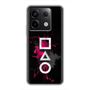 Чехол Гра в кальмара для Xiaomi Redmi Note 13 (5G) (Символы Игра кальмара)