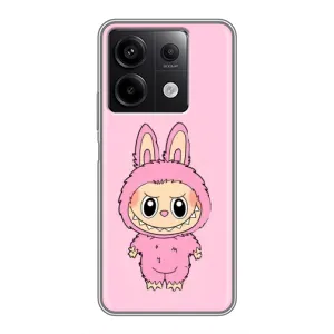 Чехол с Лабубу на Xiaomi Redmi Note 13 (5G) (Розовый Лабубу)