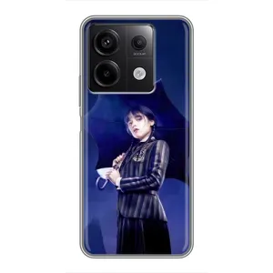 Чехлы Венсдей на Xiaomi Redmi Note 13 (5G) Уэнсдей (AlphaPrint) (Уэнздей с зонтом)