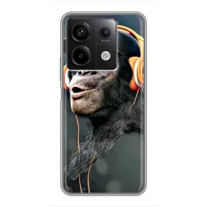 Чохол з Мавпами Xiaomi Redmi Note 13 (5G) - (AlphaPrint) (В навушниках)