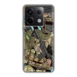 Чехлы с картинкой ЗСУ для Xiaomi Redmi Note 13 (5G) (AlphaPrint) (Воин ВСУ)