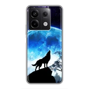 Чехол с принтом «Волк на луну» для Xiaomi Redmi Note 13 (5G)
