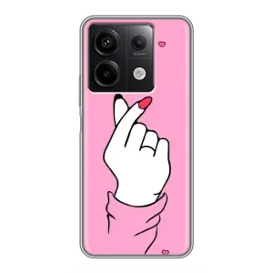 Чехол с принтом для Xiaomi Redmi Note 13 (5G) (AlphaPrint - Знак сердечка)