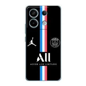 Чехлы PSG для Xiaomi Redmi Note 13 Pro (5G) (AlphaPrint) (футболка ПСЖ)
