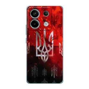Украинские Чехлы для Xiaomi Redmi Note 13 Pro (5G) с картинкой УПА (AlphaPrint) (ГЕРБ УПА)