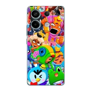 Чехол для Xiaomi Redmi Note 13 Pro (5G) Бравл Старс (VPrint) (Герої Бравл Старс)