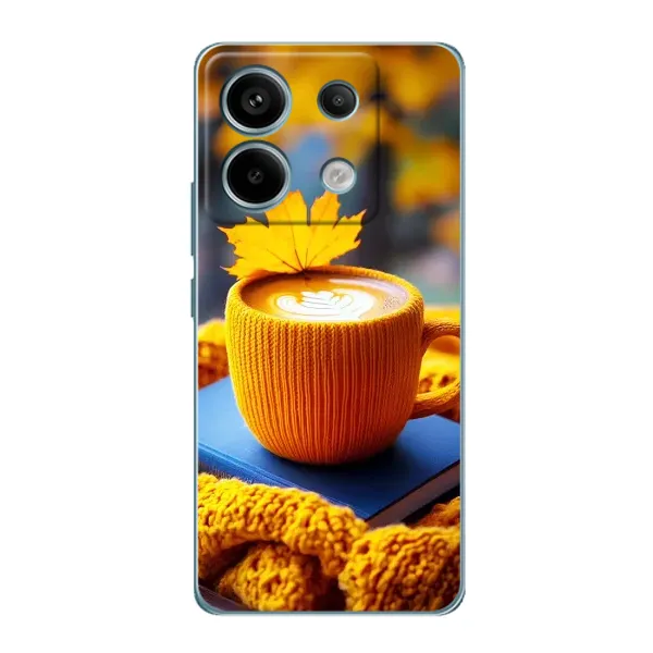Чохол з принтом «Кава на жовтому пледі» для Xiaomi Redmi Note 13 Pro (5G)