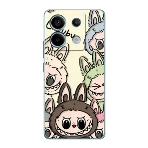Чехол с Лабубу на Xiaomi Redmi Note 13 Pro (5G) (Золотая обезьяна Bored Ape)