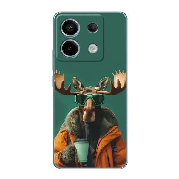 Чохол з принтом «Лось з кавою» для Xiaomi Redmi Note 13 Pro (5G) Чохол з принтом «Лось з кавою» для Xiaomi Redmi Note 13 Pro (5G)