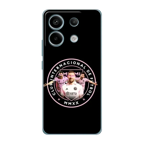 Чехол с принтом «Месси в лого» для Xiaomi Redmi Note 13 Pro (5G)
