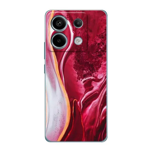 Чохол з принтом «Мрамор червоний» для Xiaomi Redmi Note 13 Pro (5G)