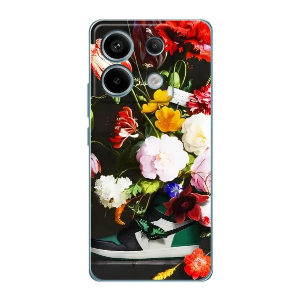 Чохол з принтом «Nike цветы» для Xiaomi Redmi Note 13 Pro (5G)