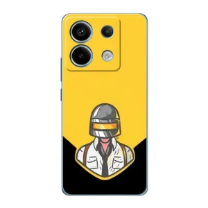 Чехол PUBG для Редми Нот 13 Про (5G) (AlphaPrint) (Пабг в шлеме)