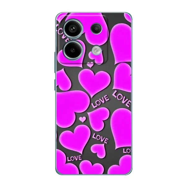 Чехол с принтом «Pink hearts» для Xiaomi Redmi Note 13 Pro (5G) Чехол с принтом «Pink hearts» для Xiaomi Redmi Note 13 Pro (5G)
