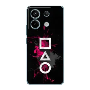 Чехол Гра в кальмара для Xiaomi Redmi Note 13 Pro (5G) (Символы Игра кальмара)