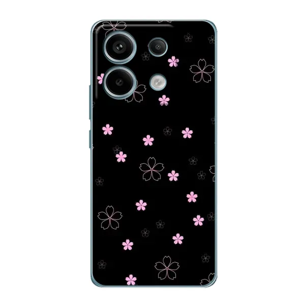 Чохол з принтом «Рожеві квіти на чорному» для Xiaomi Redmi Note 13 Pro (5G) Чохол з принтом «Рожеві квіти на чорному» для Xiaomi Redmi Note 13 Pro (5G)