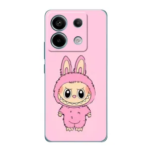 Чехол с Лабубу на Xiaomi Redmi Note 13 Pro (5G) (Розовый Лабубу)