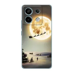 Новорічні, Святкові Чохли для Xiaomi Redmi Note 13 Pro (5G) - 2024 год (Санта на місяці)