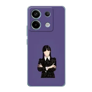 Чехлы Венсдей на Xiaomi Redmi Note 13 Pro (5G) Уэнсдей (AlphaPrint) (Уэнздей в черном)