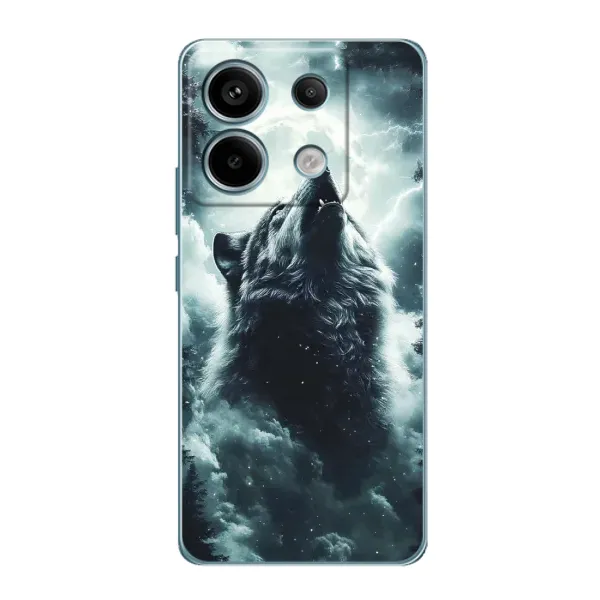 Чохол з принтом «Вовк у хмарах» для Xiaomi Redmi Note 13 Pro (5G)