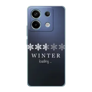 Зимні Чохли для Сяомі Редмі Нот 13 Про (5G) - прозорий фон (Winter loading)