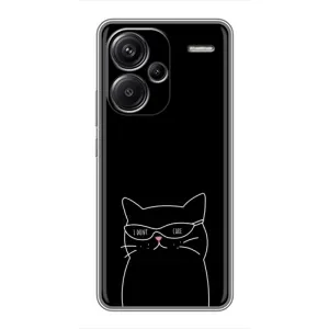 Чохол з принтом «Байдужий кіт» для Xiaomi Redmi Note 13 Pro Plus