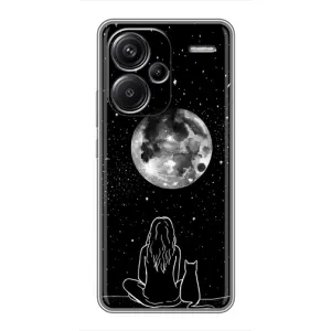 Чохол з принтом «Дівчина з котом» для Xiaomi Redmi Note 13 Pro Plus