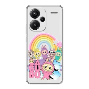 Чохол з принтом «Фон Лабубу» для Xiaomi Redmi Note 13 Pro Plus