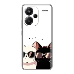 Чохол з принтом «Коти в окулярах» для Xiaomi Redmi Note 13 Pro Plus