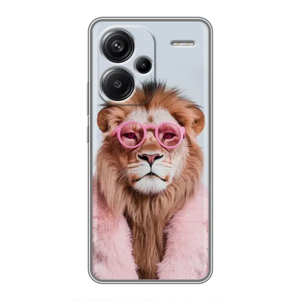 Чохол з принтом «Лев в окулярах» для Xiaomi Redmi Note 13 Pro Plus
