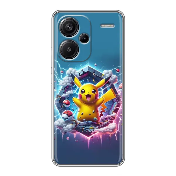 Чохол з принтом «Лого Пікачу» для Xiaomi Redmi Note 13 Pro Plus Чохол з принтом «Лого Пікачу» для Xiaomi Redmi Note 13 Pro Plus