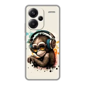Чехол с принтом «Макака в наушниках» для Xiaomi Redmi Note 13 Pro Plus