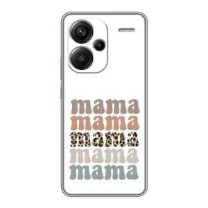 Чохол з принтом «Текстовий колаж мама» для Xiaomi Redmi Note 13 Pro Plus