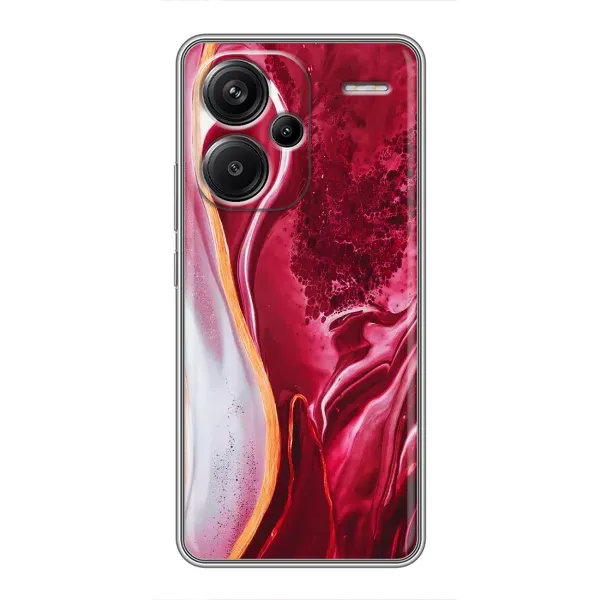 Чохол з принтом «Мрамор червоний» для Xiaomi Redmi Note 13 Pro Plus